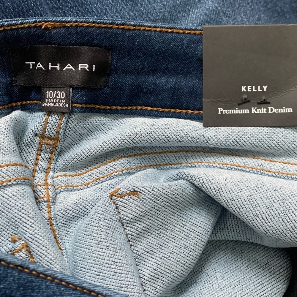 Tahari Kelly Mid Rise Skinny Jeans Dark Wash Size 10 30 - Picture 6 of 7